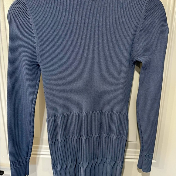 White House Black Mixed Stitch Cardigan w/Gold Buttons Blue - Size XS - Picture 3 of 9